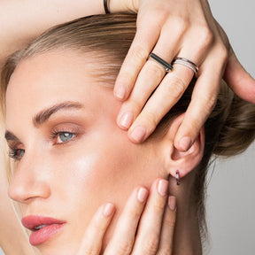 Anillo Parafuso Plano - Plata