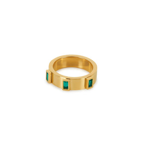 Anillo Prestige Cúbica Bañado en Oro 18K
