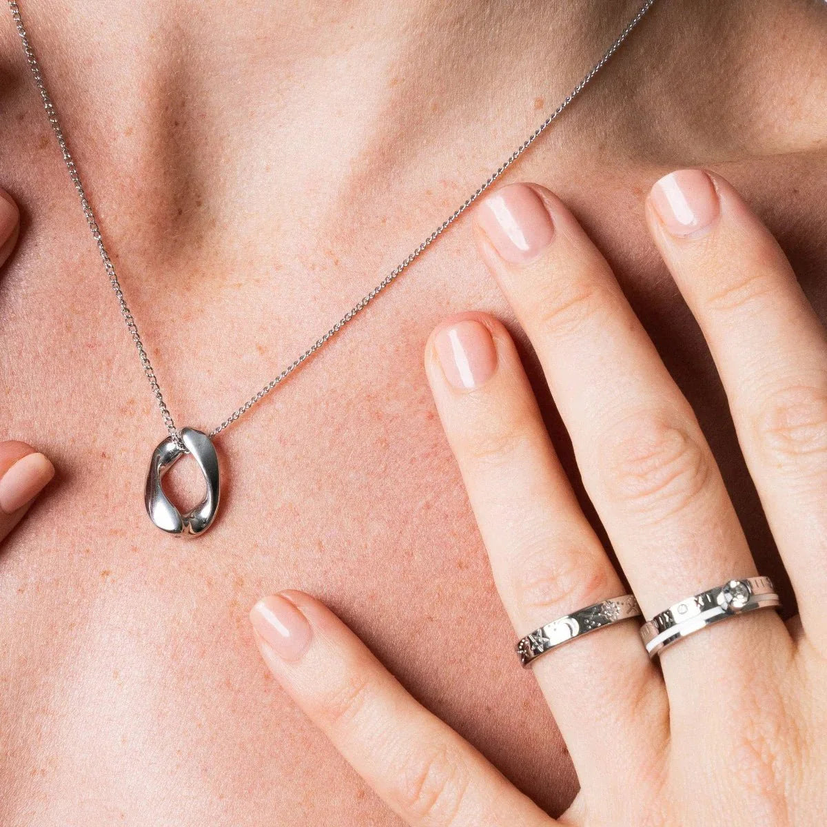 Anillo Rainha Piedra Cristal - Plata