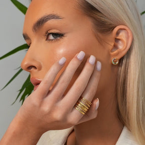 Anillo Royale Ajustable Bañado en Oro de 18k