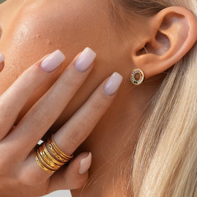 Anillo Royale Ajustable Bañado en Oro de 18k