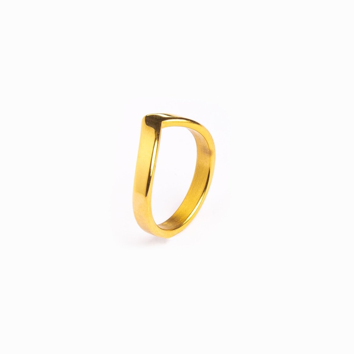 Anillo Trinity Liso Bañado en Oro 18K