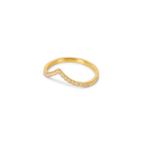 Anillo Trinity Zirconia Bañado en Oro 18K