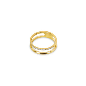 Anillo Vienne Duplo Bañado en Oro 18k