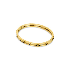 Brazalete Black Studs Bañado en Oro 18k