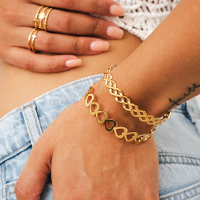 Brazalete Blogger Bañado en Oro de 18K