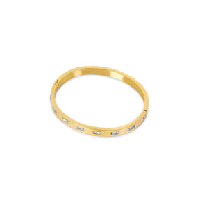 Brazalete Tallado Bañado en Oro de 18k