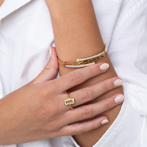 Brazalete Donatela Bañado en Oro 18K