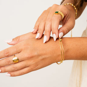 Brazalete Eva Delicado Bañado en Oro 18k