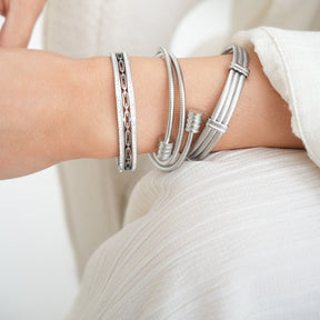 Brazalete Ivy Piedra Cristais - Plata