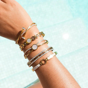 Brazalete Ivy Piedra Cristais - Plata