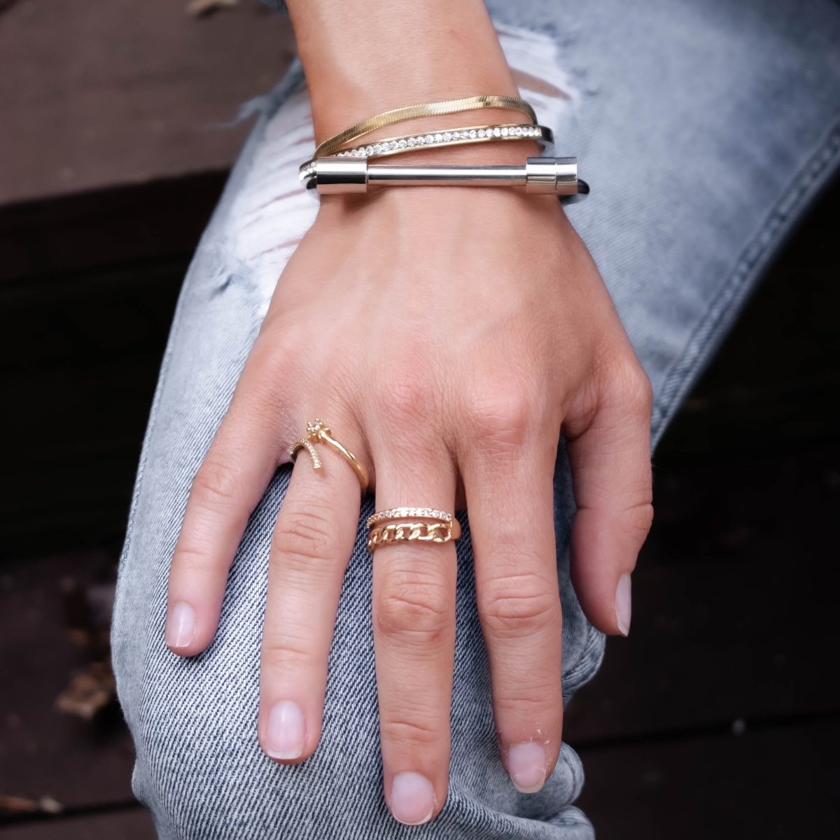 Brazalete Manguito Parafuso - Plata