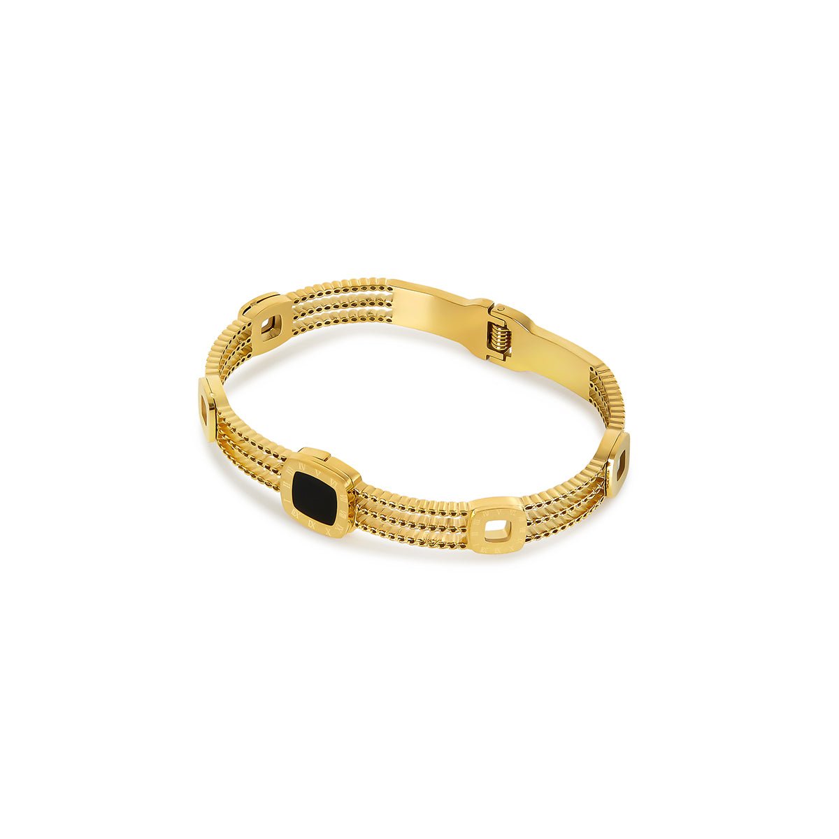 Brazalete Ônix Summer Bañado en Oro 18k