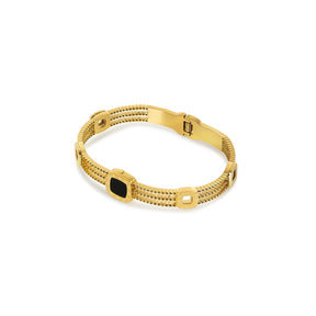 Brazalete Ônix Summer Bañado en Oro 18k