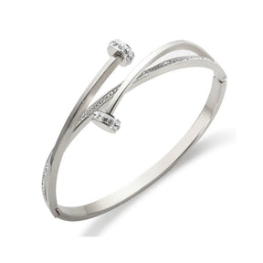 Brazalete Prego Zirconia - Plata