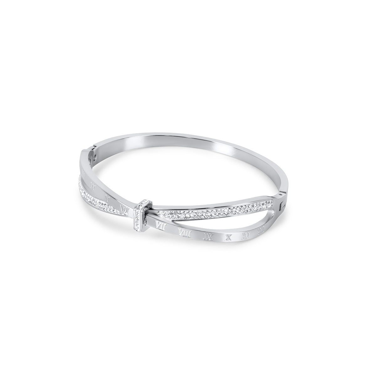 Brazalete Romano Zirconia - Plata