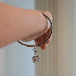 Brazalete Square Charm - Plata