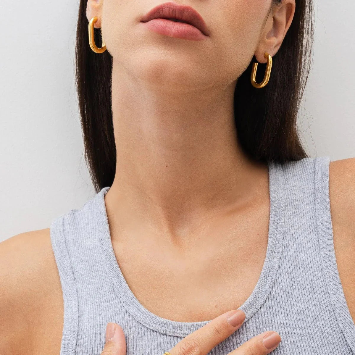 Aro Argola Piper Bañado en Oro 18k