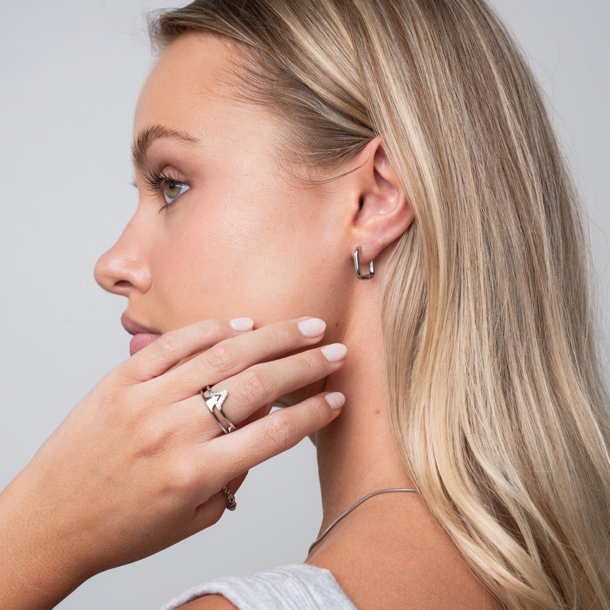 Aro Argola Quadrado - Plata