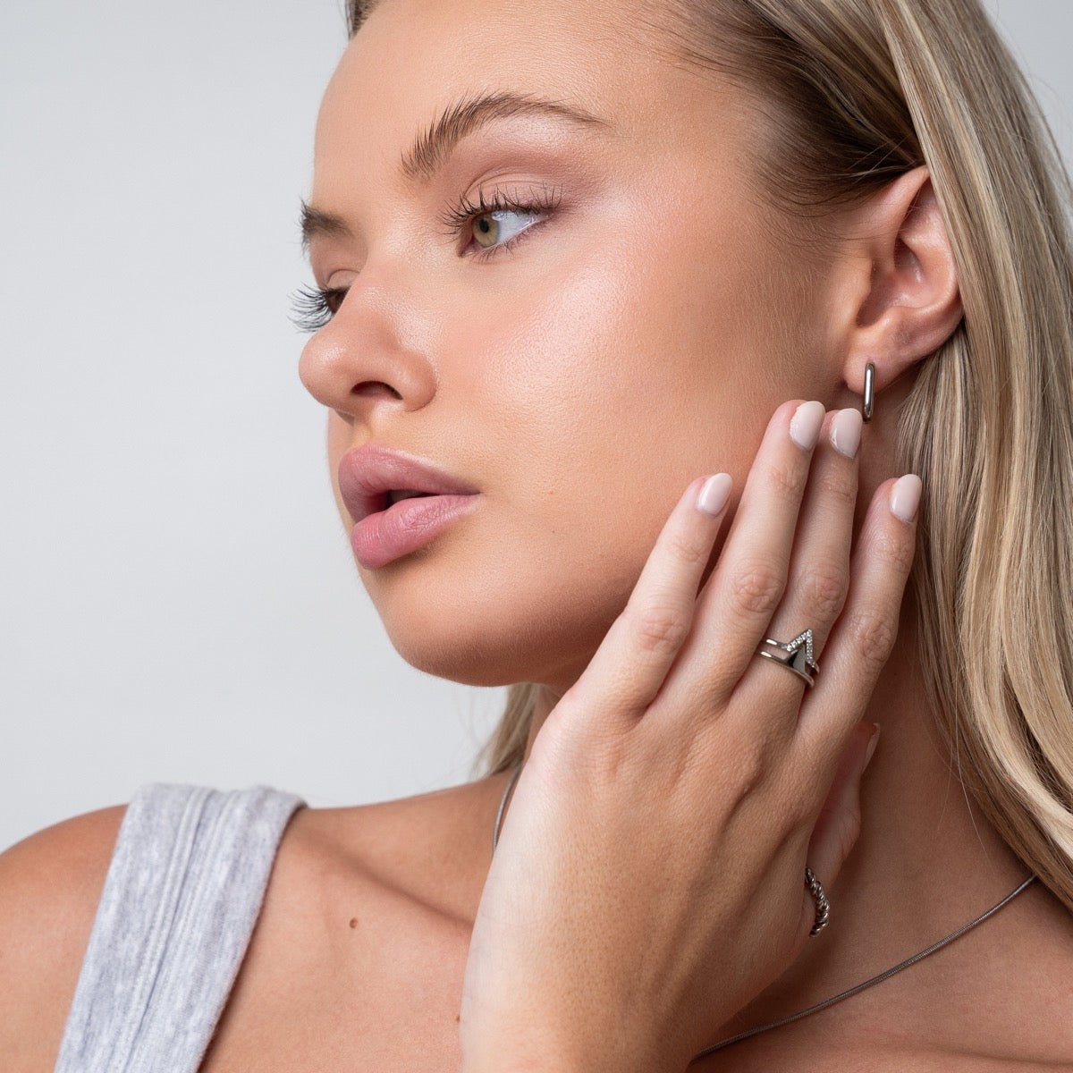 Aro Argola Quadrado - Plata