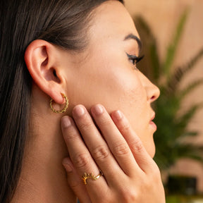 Aro Twist Bañado en Oro de 18K