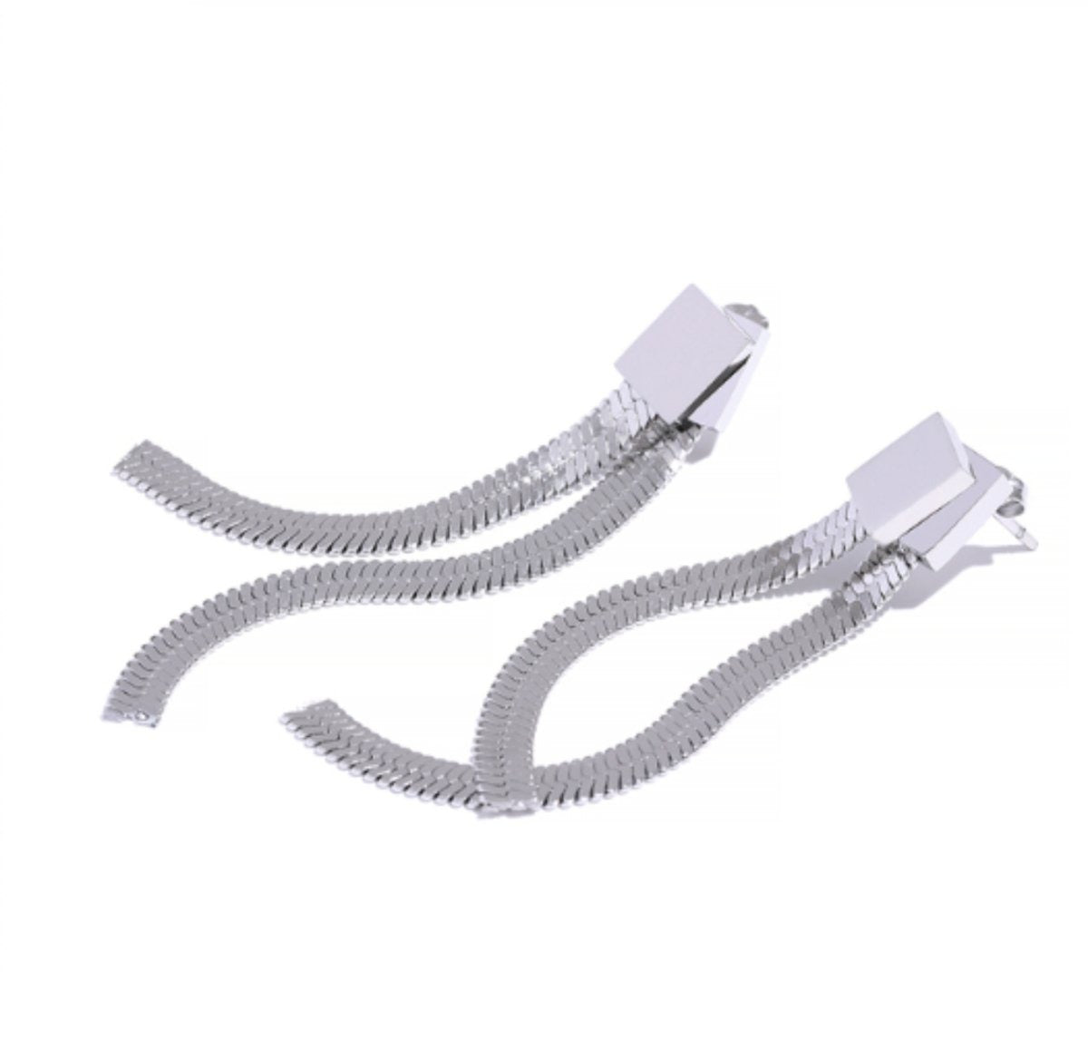 Aro Catarina Malha Metal - Plata