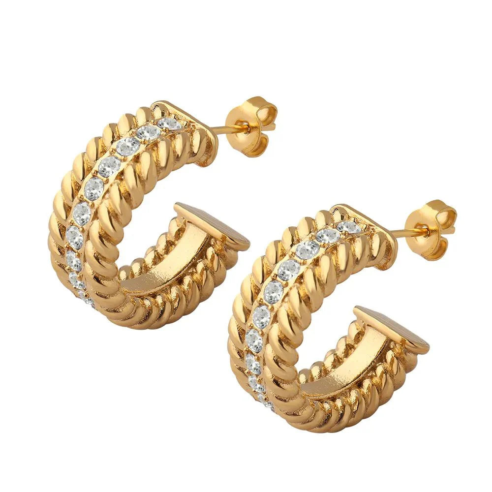 Aro de Argola Date Bañado en Oro 18k