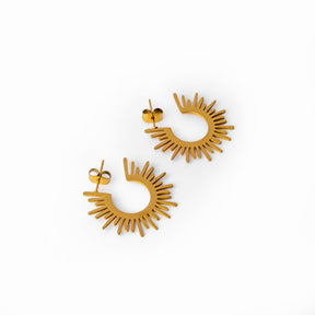Aro de Argola Spike Bañado en Oro 18K