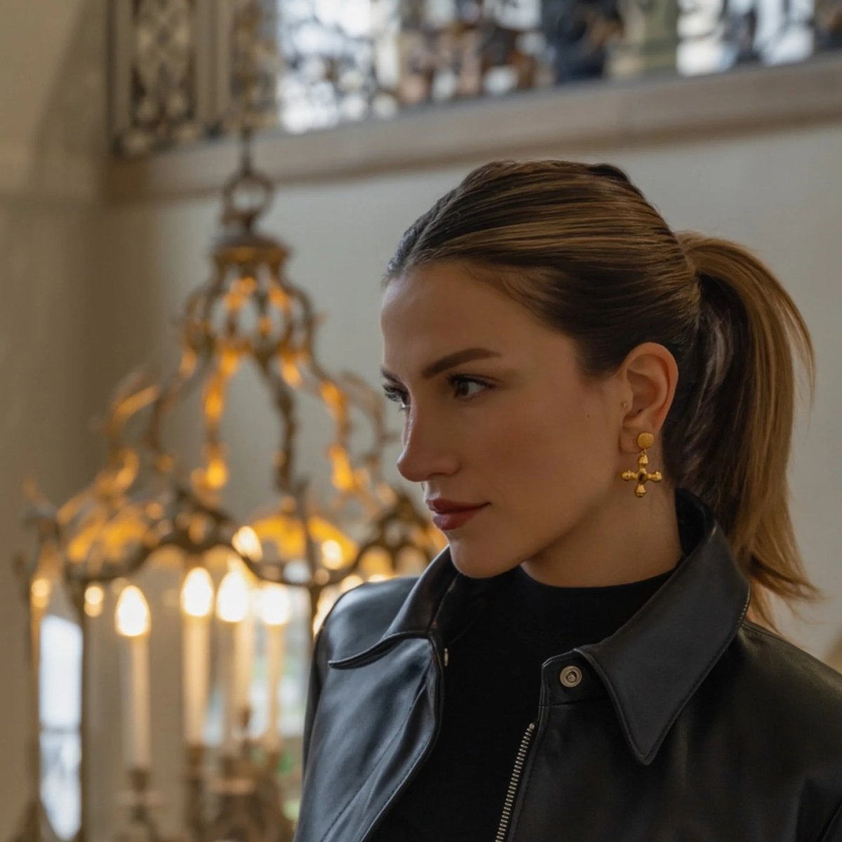 Aro Olho de Tigre Bañado en Oro 18k