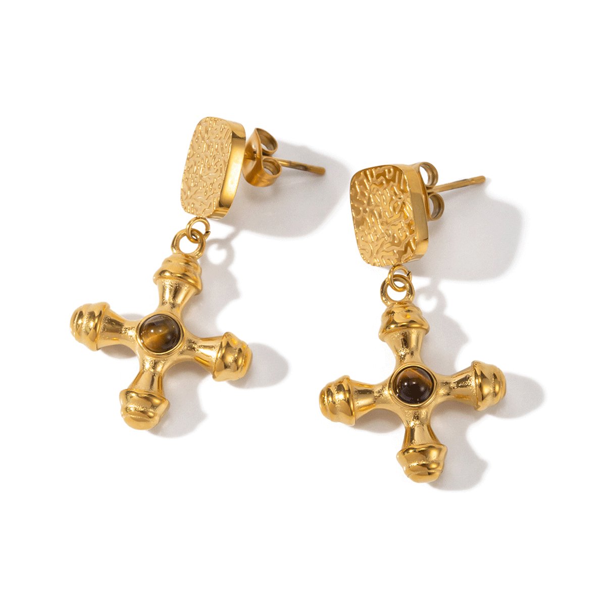 Aro Olho de Tigre Bañado en Oro 18k