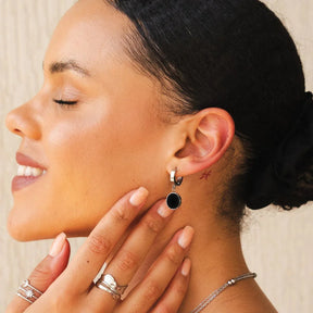 Aro Colgante Noir - Plata