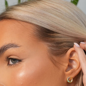 Aro Rainbow Bañado en Oro 18k