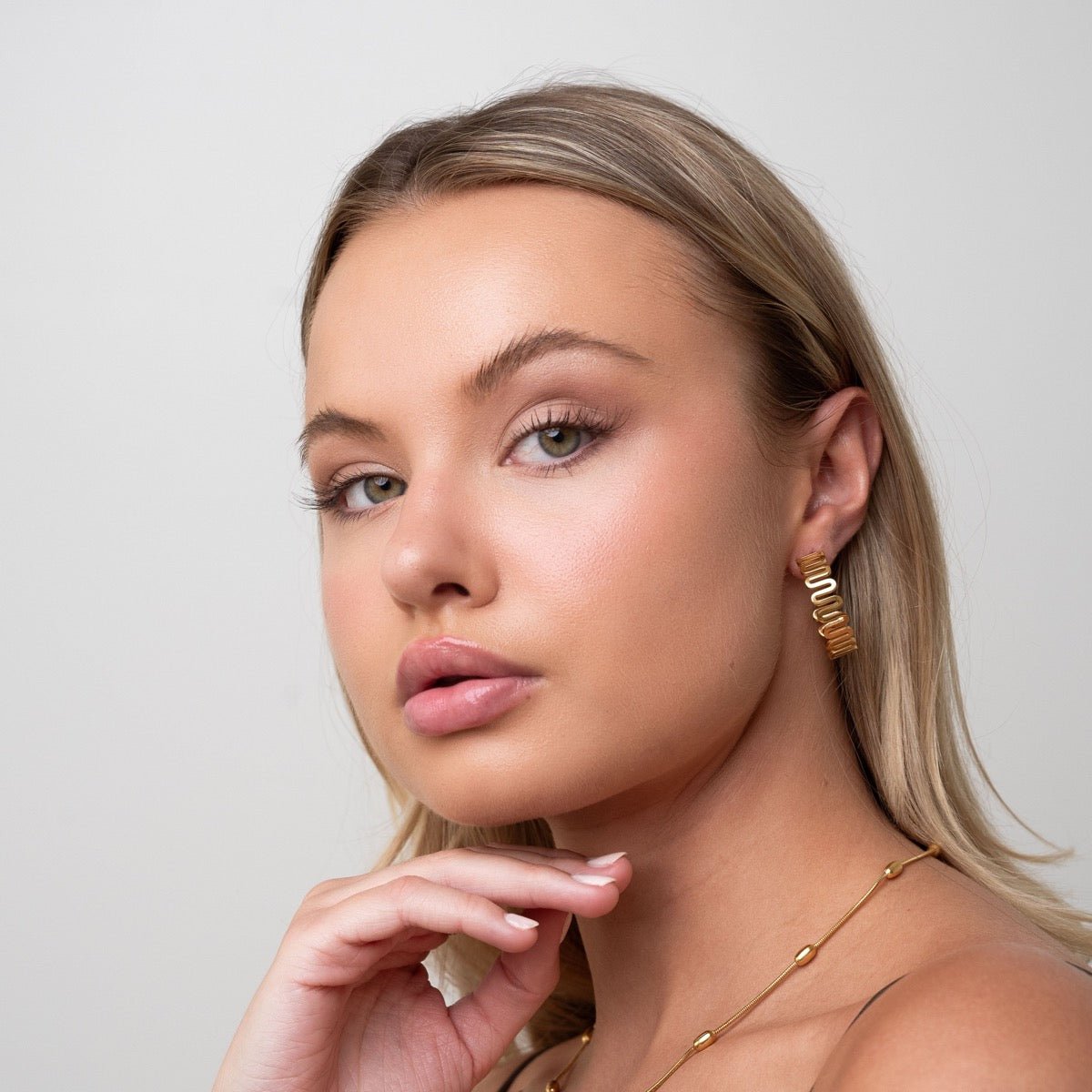 Aro Zig Zag Bañado en Oro 18k