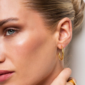 Aros de Argola Madison Bañado en Oro 18k