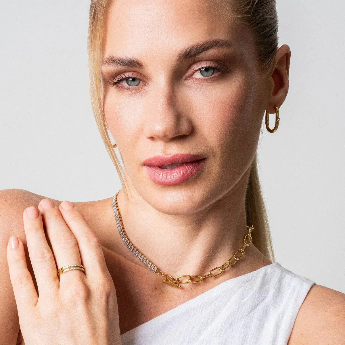 Aros de Argola Shine Bañado en Oro 18k