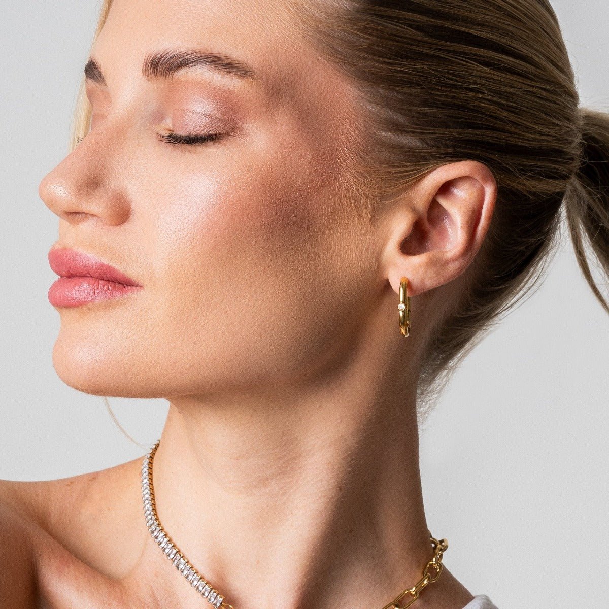 Aros de Argola Shine Bañado en Oro 18k