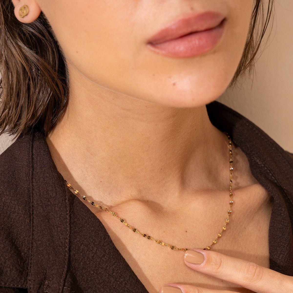 Collar Cadena Destiny Bañado en Oro 18K