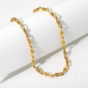 Collar Elos Inspiração Entrelaçados Bañado en Oro 18K