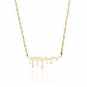 Collar Favo de Mel Minimalista Bañado en Oro 18K