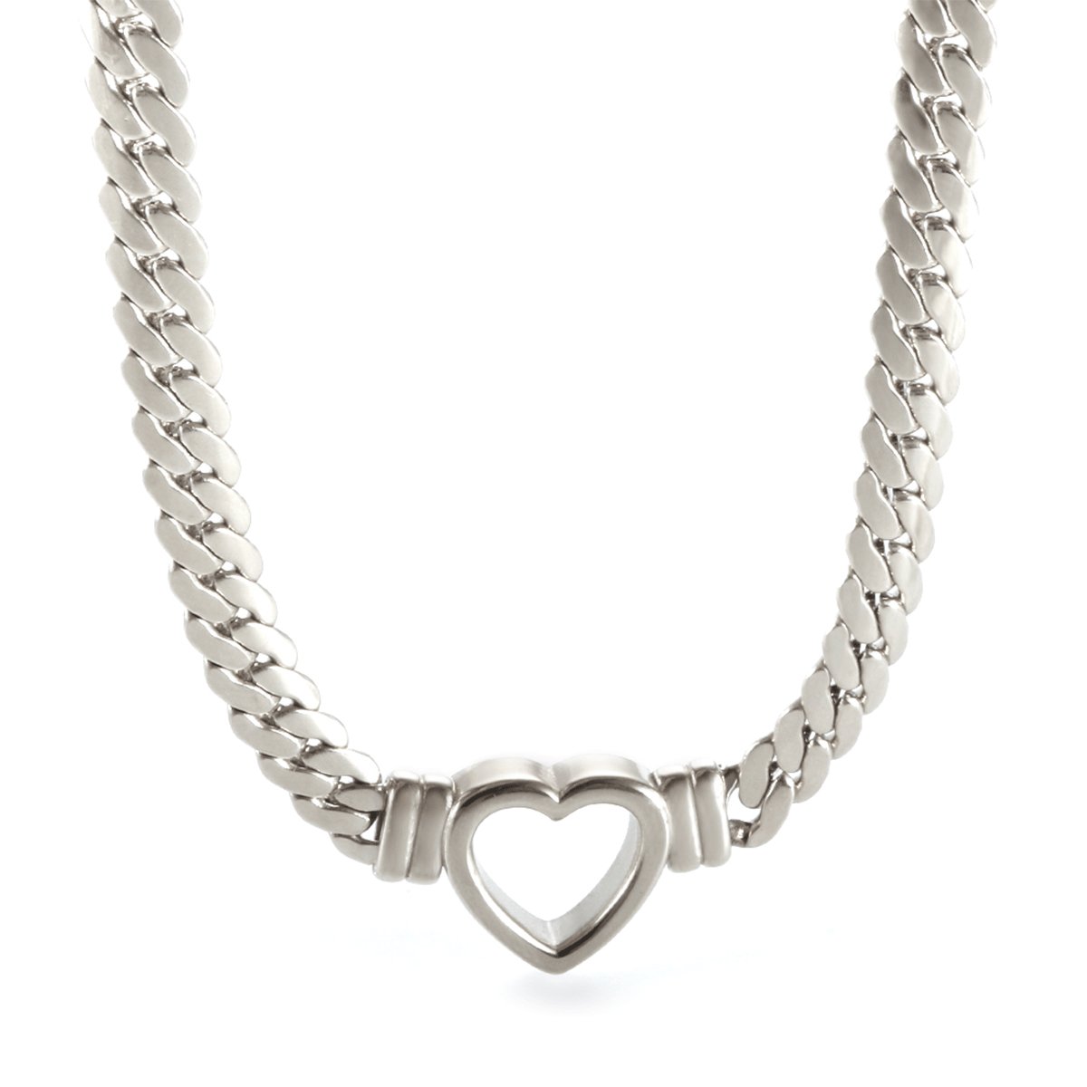 Collar Gargantilha  Corazón Minimalista - Plata