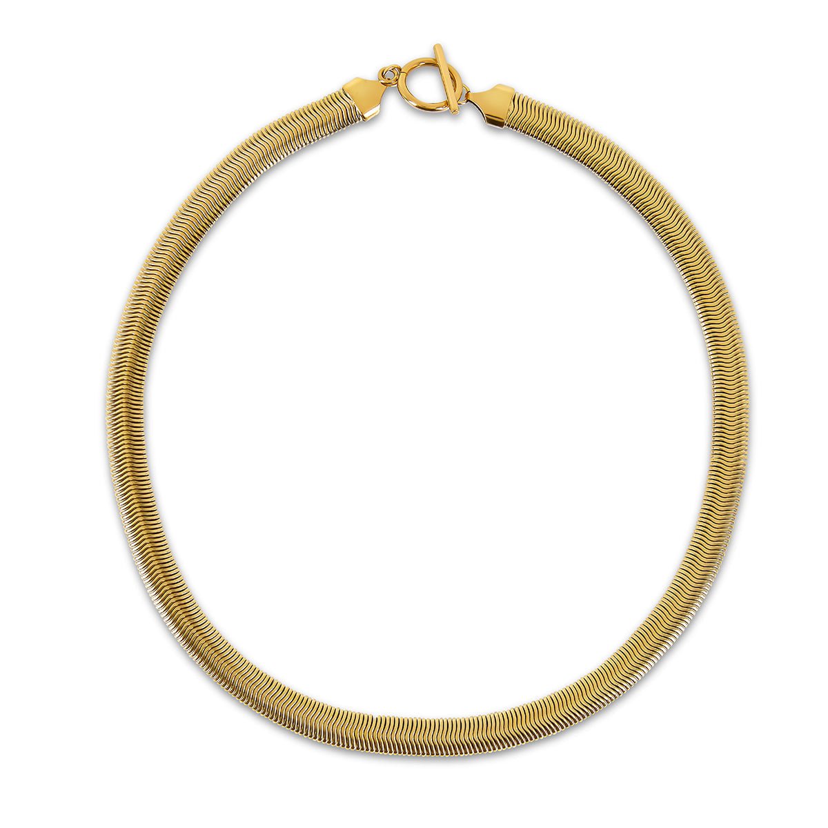 Collar Gargantilha Gaia Malha Bañado en Oro 18k