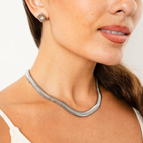 Collar Gargantilha Gaia Malha - Plata