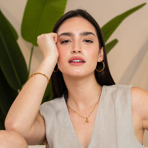 Collar Letra Inicial Bold Bañado en Oro de 18K