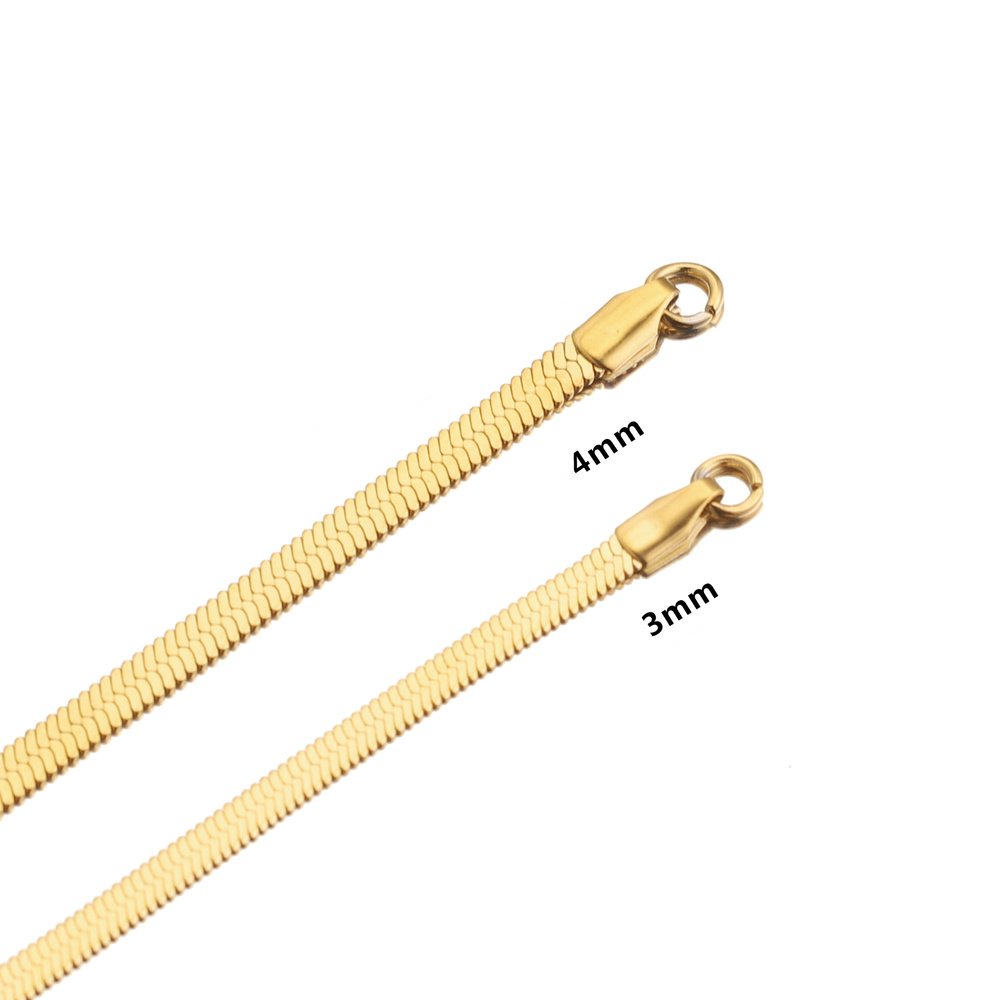 Collar Malha Snake Dourado Bañado en Oro 18K