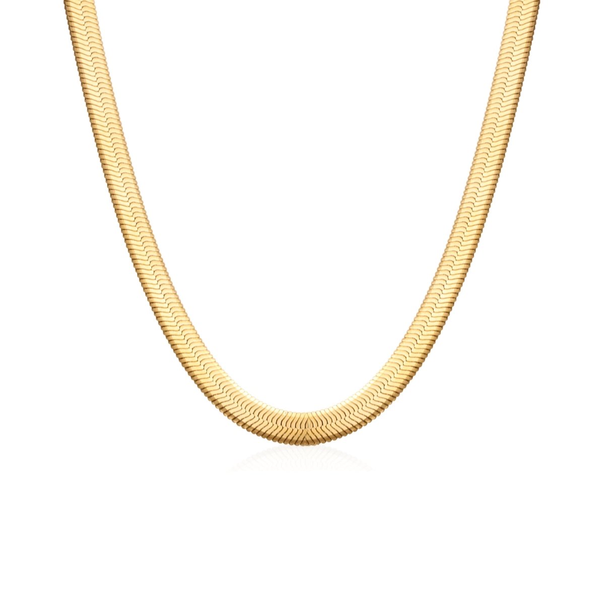 Collar Malha Snake Dourado Bañado en Oro 18K