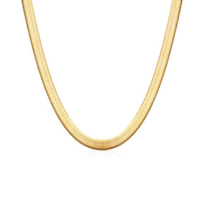 Collar Malha Snake Dourado Bañado en Oro 18K