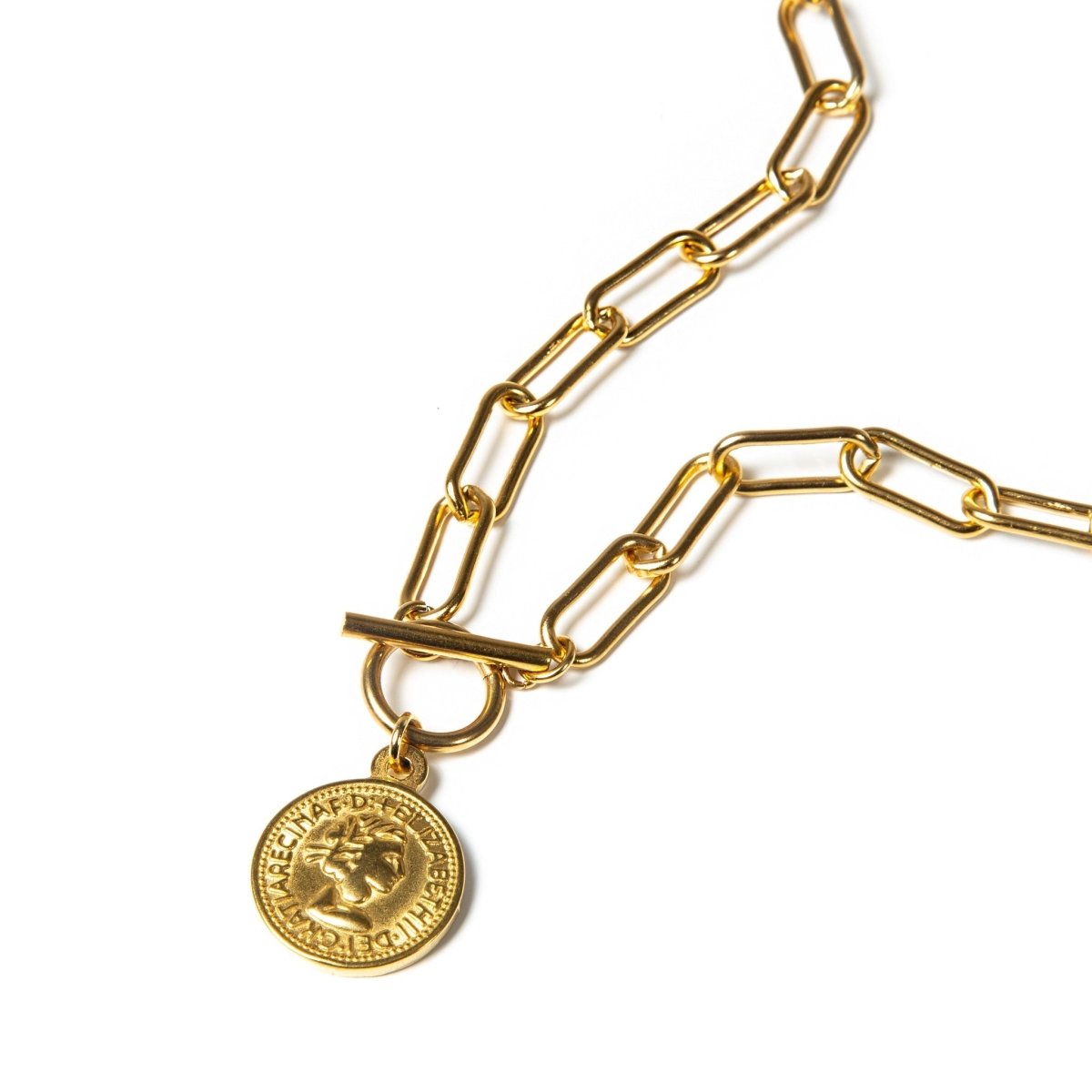Collar New York Cents Bañado en Oro 18K