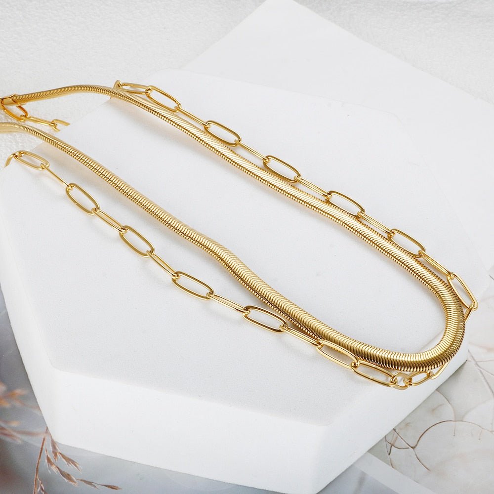 Mix Collar Antonela Bañado en Oro 18k