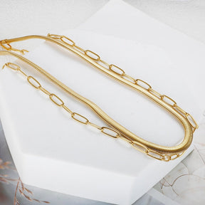 Mix Collar Antonela Bañado en Oro 18k