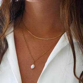 Mix Everyday Collar Duplo Bañado en Oro 18k